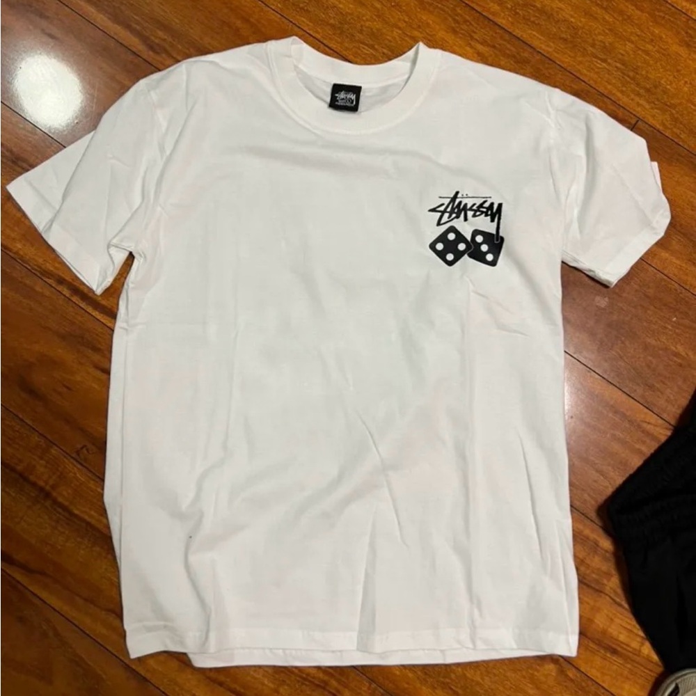Stussy White Dice Graphic Tee